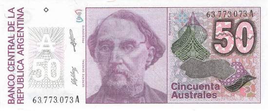 Argentinien p326b2 50 Australes 1985